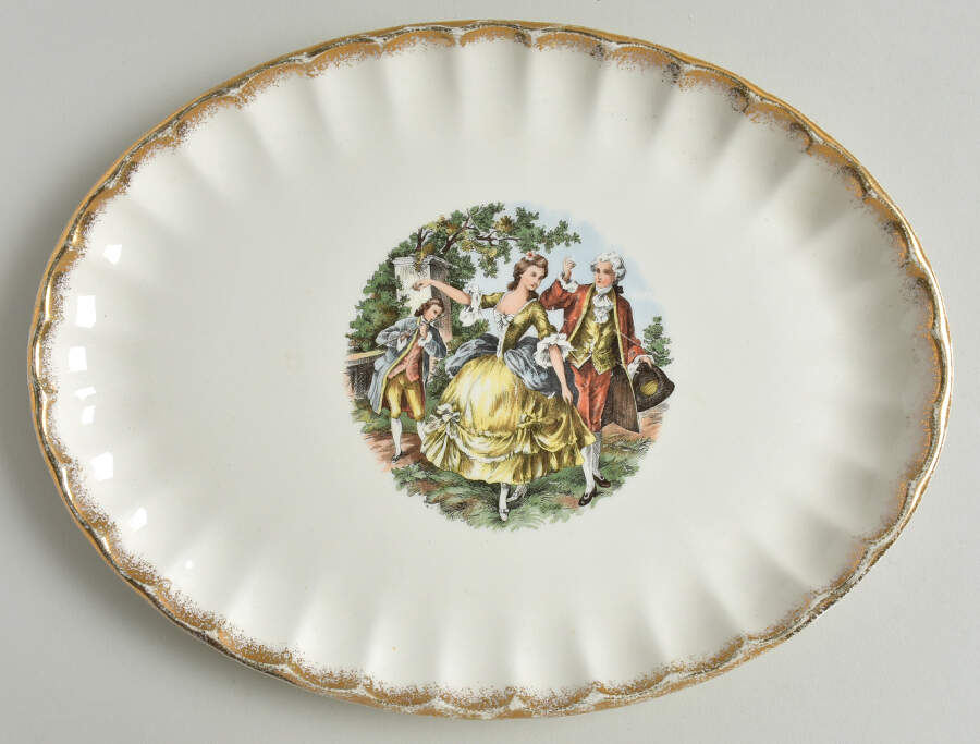 GEO250 11" Oval Serving Platter by WS George-1