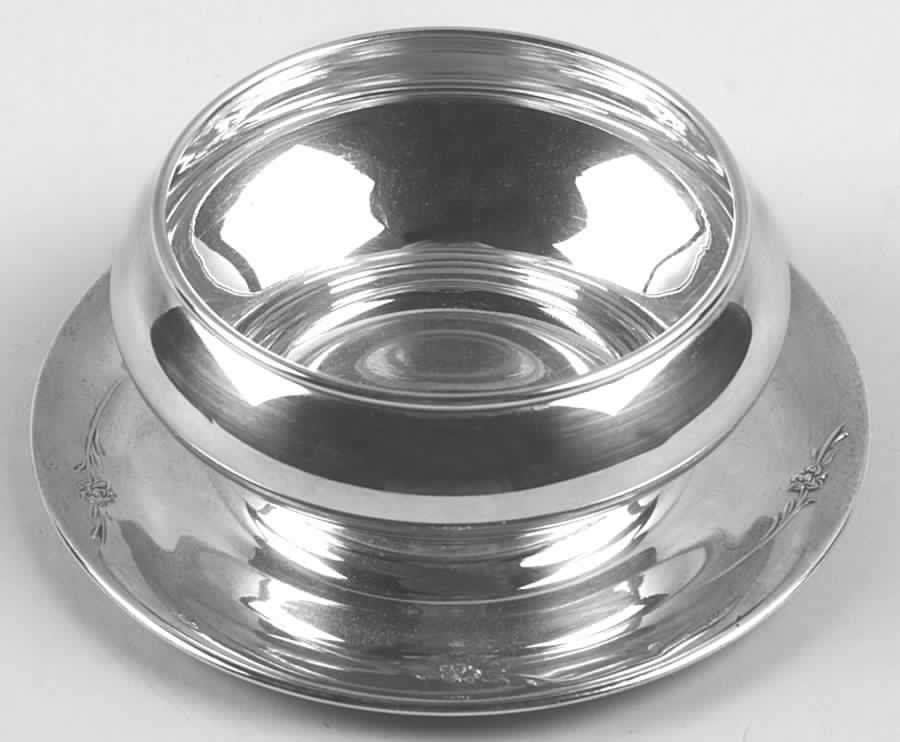 Sea Rose (Sterling, 1958, Hollowware) Sterling Gravy Boat with Attached Underplate by Gorham Silver-1