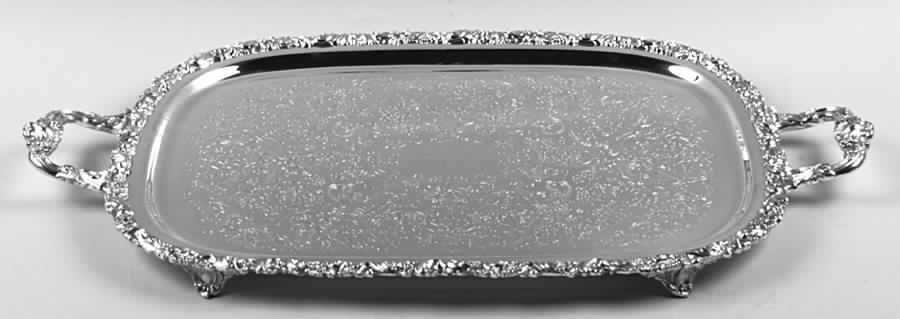 Rococo (Silverplate, Hollowware) Medium Footed Waiter Tray by Gorham Silver-1