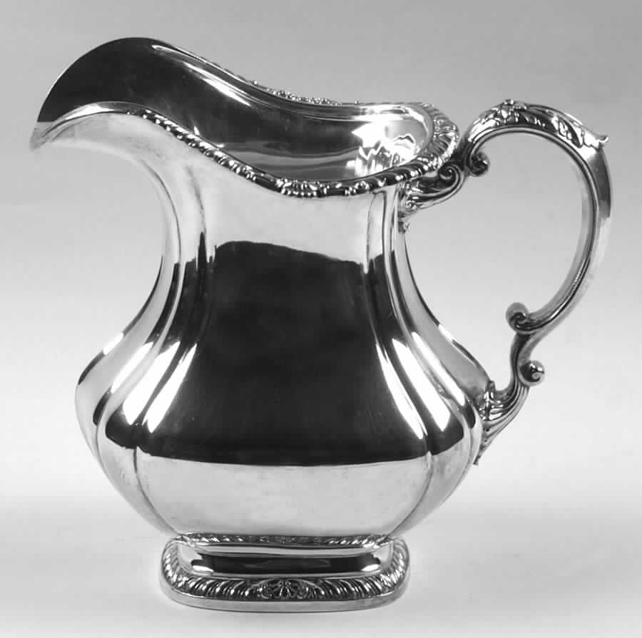 Gadroon (Silverplate, Hand Chased, Hollowware) Silverplate Water Pitcher by Gorham Silver-1