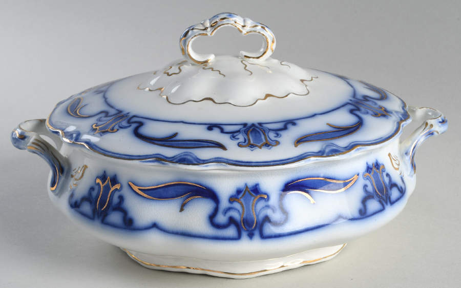 Lotus Round Covered Vegetable by Grindley-1