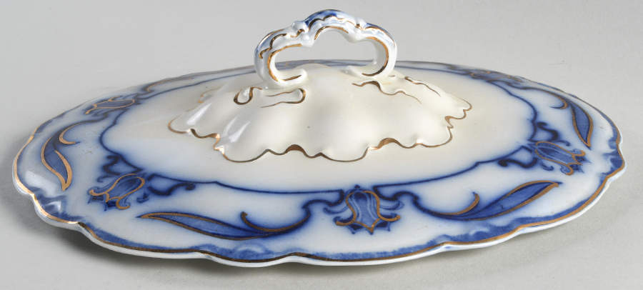 Lotus Lid for Oval Vegetable by Grindley-1