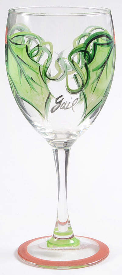 Hollylujah 2 10 Oz Glassware Wine Goblet by Gail Pittman-1