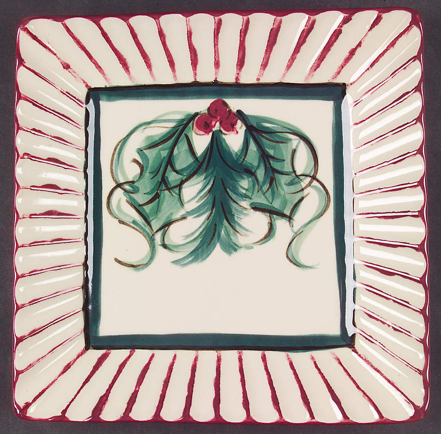 Hollylujah Square Salad Plate by Gail Pittman-1