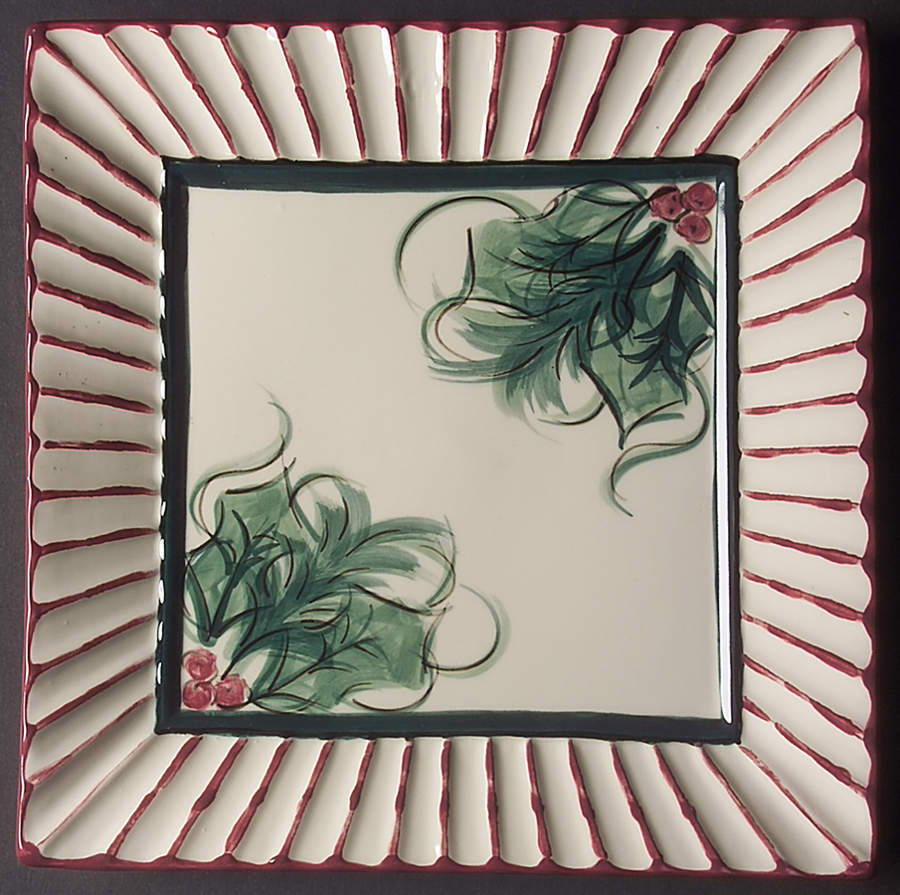 Hollylujah Square Dinner Plate by Gail Pittman-1