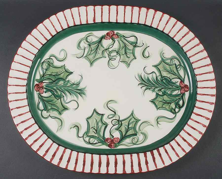 Hollylujah 18" Oval Serving Platter by Gail Pittman-1