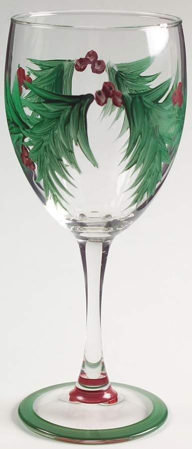 Hollylujah 10 Oz Glassware Wine Goblet by Gail Pittman-1