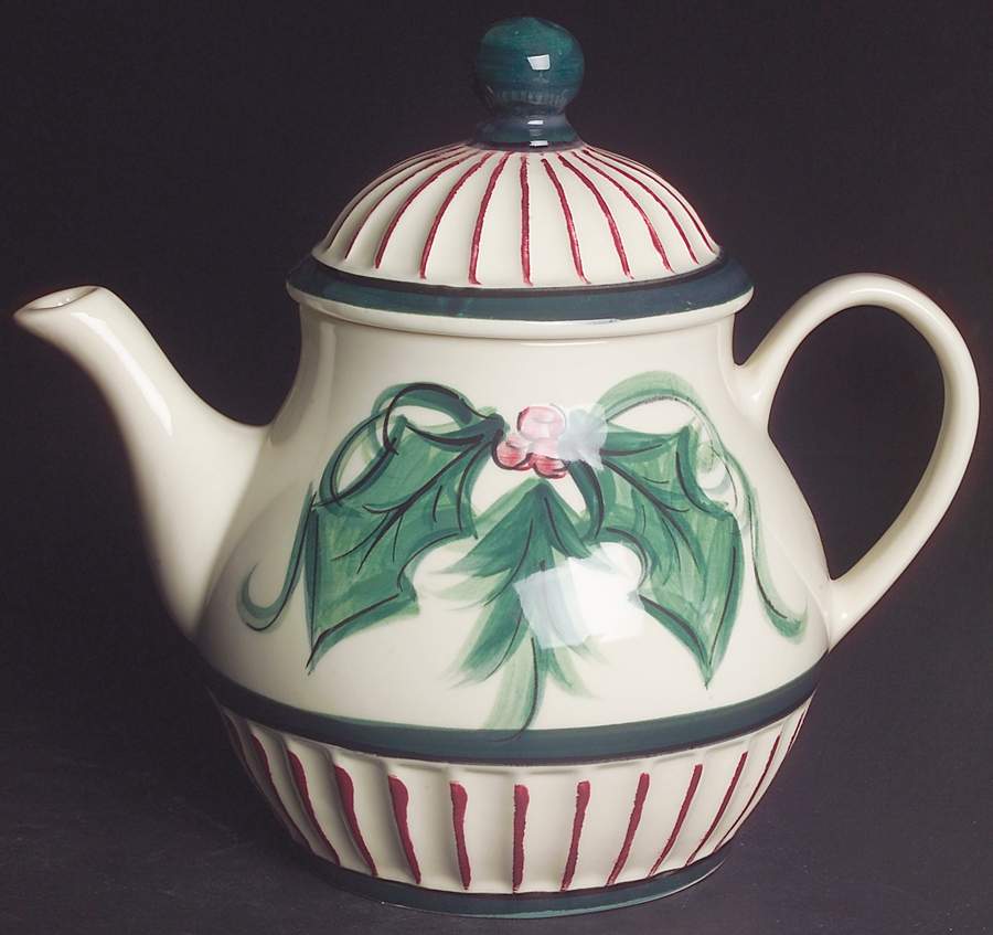 Hollylujah Teapot & Lid by Gail Pittman-1
