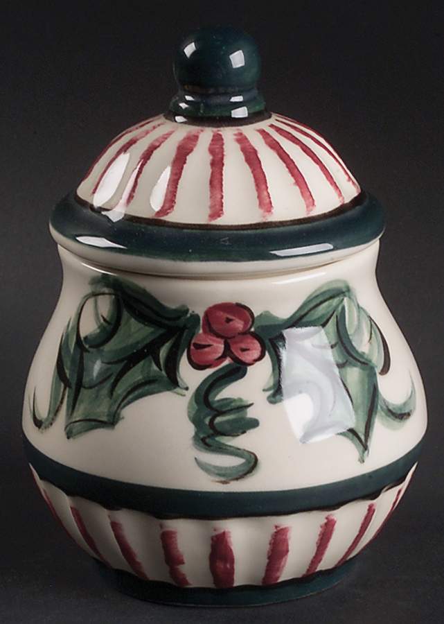 Hollylujah Sugar Bowl & Lid by Gail Pittman-1