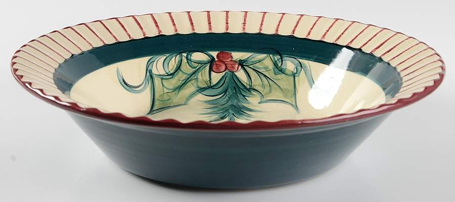 Hollylujah 12" Round Vegetable Bowl by Gail Pittman-1