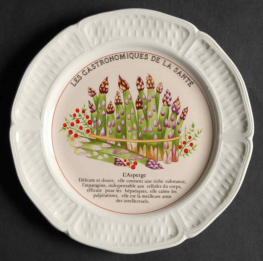 Les Gatronomiques De La Sante Red Canape Plate by Faiencerie De Gien-1