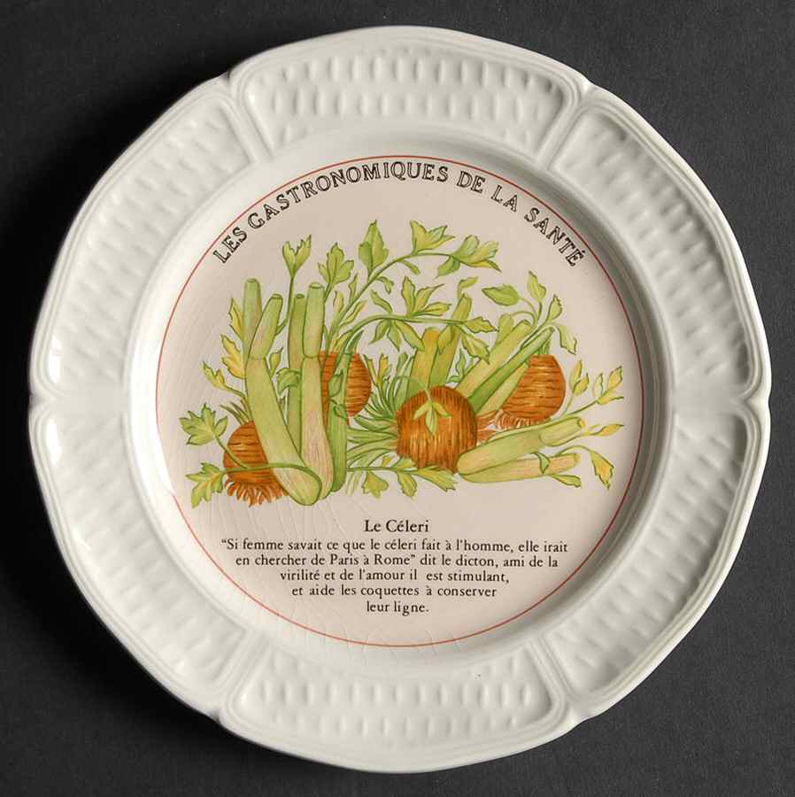 Les Gatronomiques De La Sante Red Canape Plate by Faiencerie De Gien-1