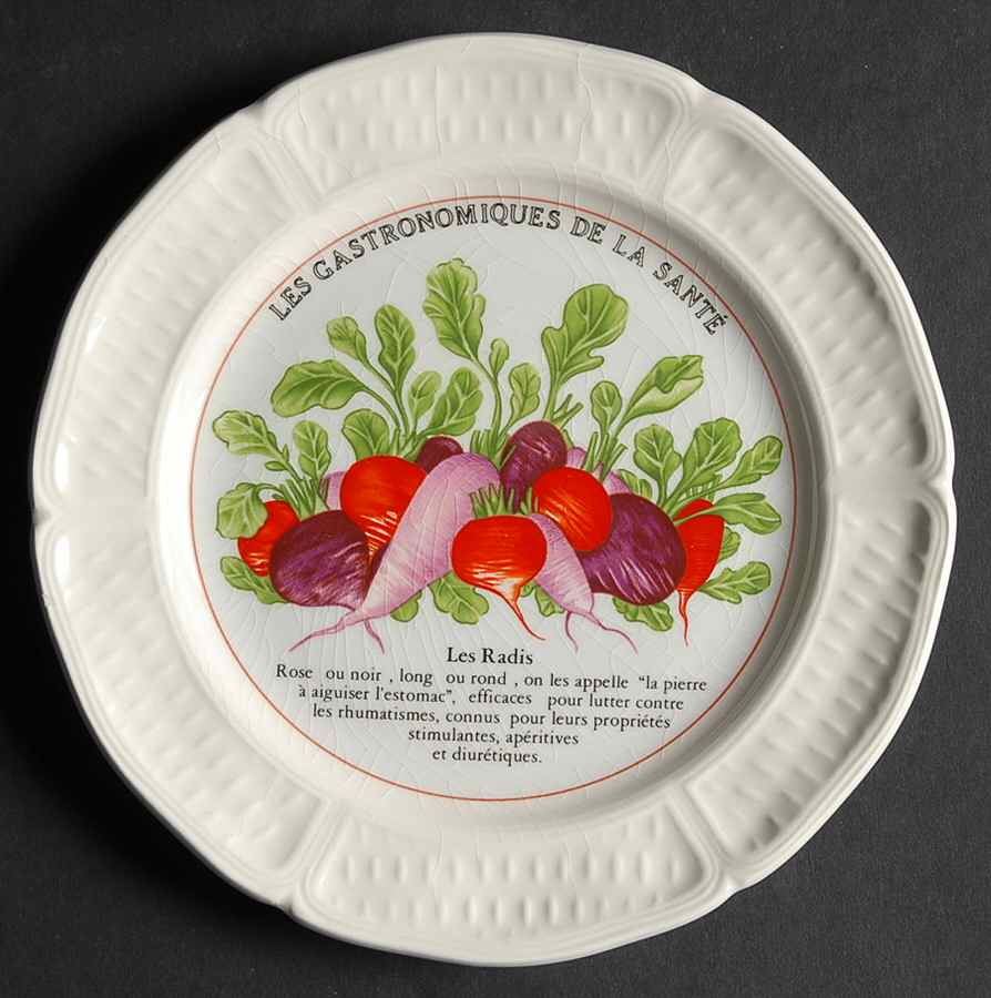 Les Gatronomiques De La Sante Red Canape Plate by Faiencerie De Gien-1