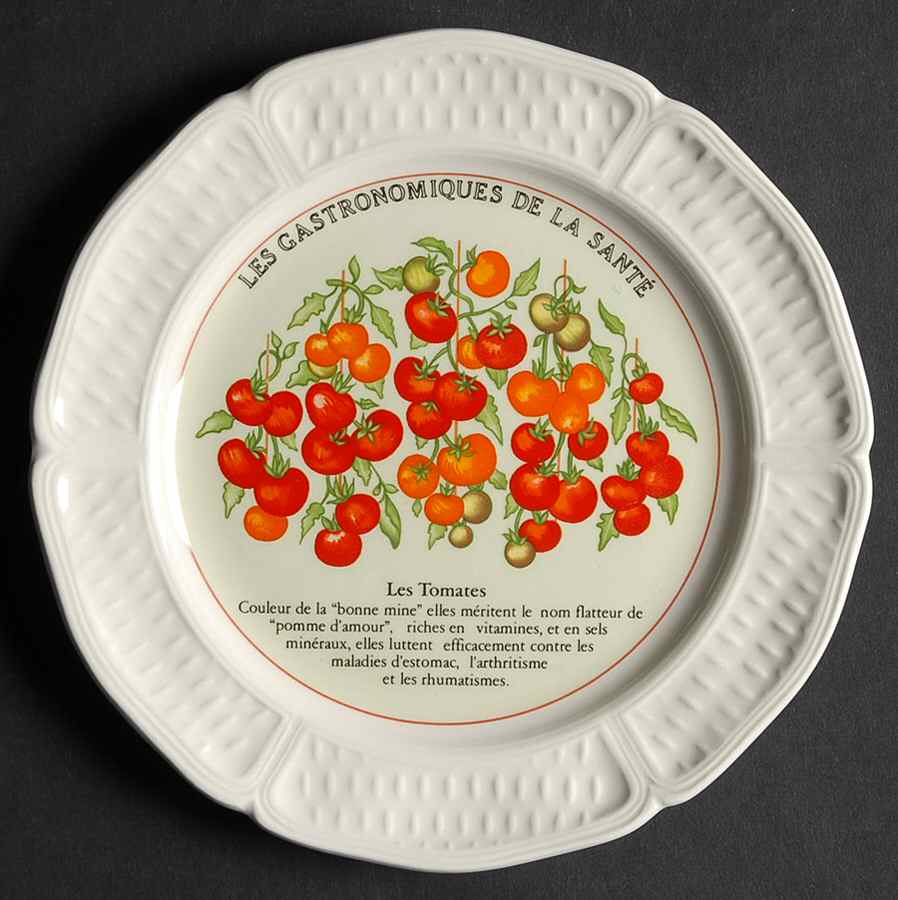 Les Gatronomiques De La Sante Red Canape Plate by Faiencerie De Gien-1