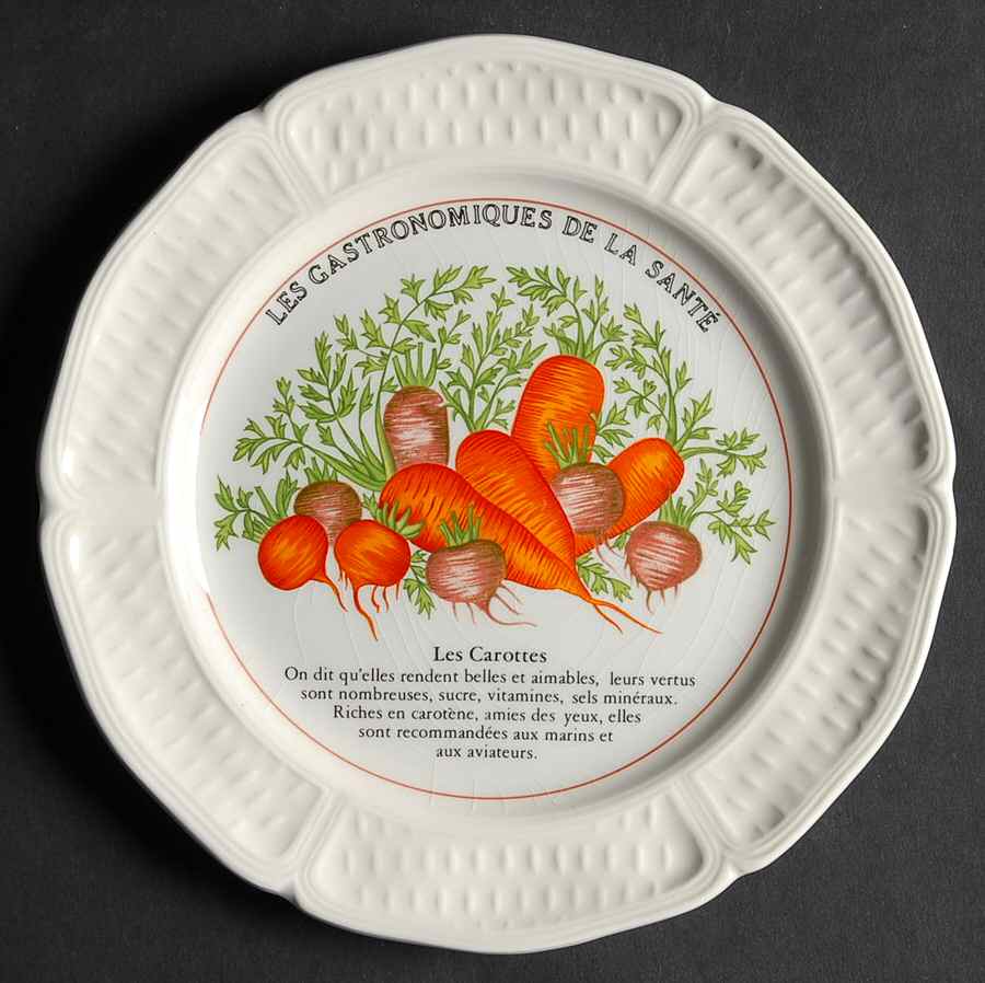 Les Gatronomiques De La Sante Red Canape Plate by Faiencerie De Gien-1