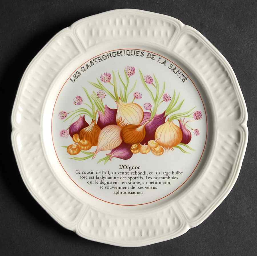 Les Gatronomiques De La Sante Red Canape Plate by Faiencerie De Gien-1