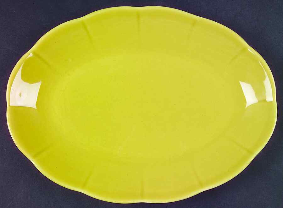 Petalware Green 11" Oval Serving Platter by WS George-1