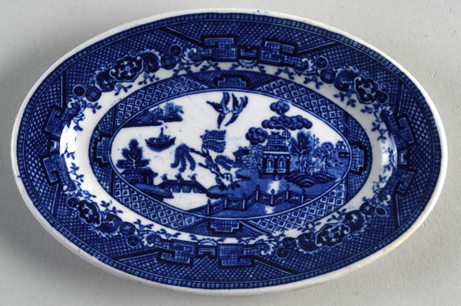 Willow Blue Individual Gravy Boat Underplate by Grindley-1