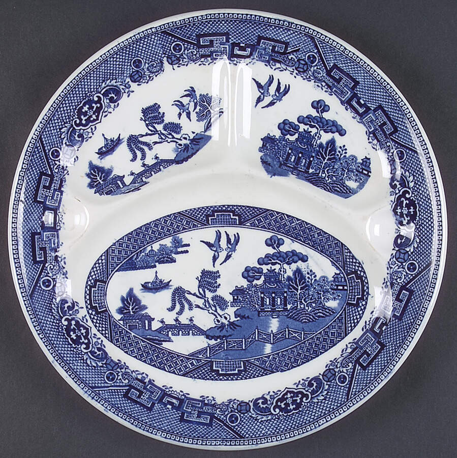 Willow Blue Grill Plate by Grindley-1