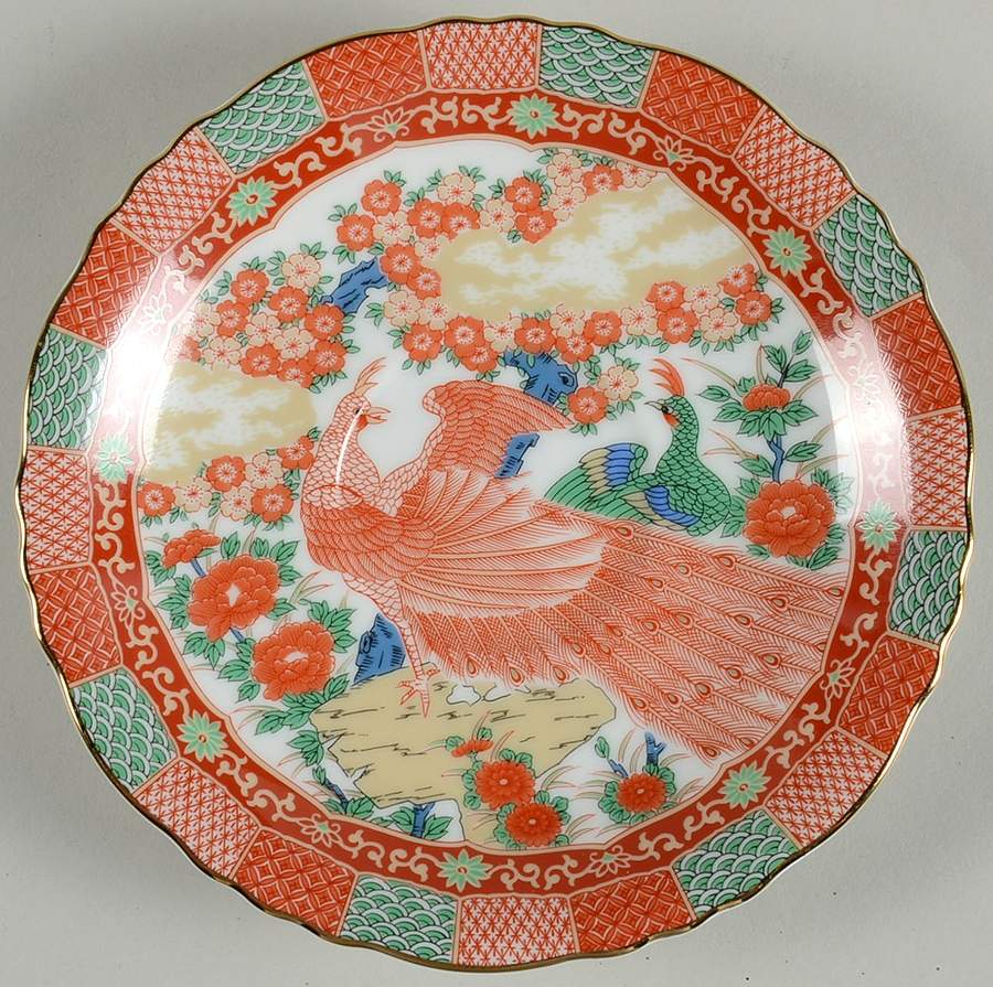 Imari Peacock Saucer for Flat Cup by Arita-1