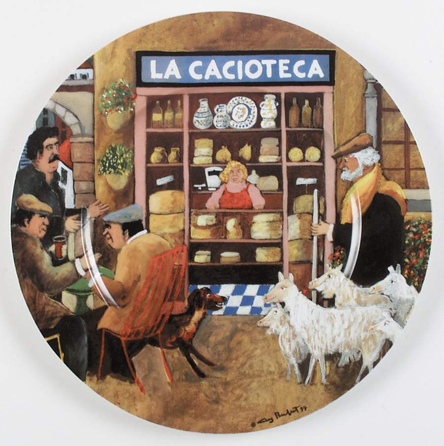 Tuscan Storefronts Dinner Plate by Guy Buffet-1