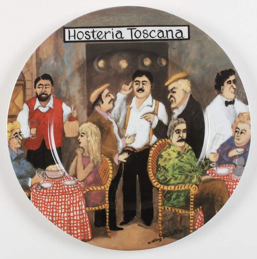 Tuscan Storefronts Dinner Plate by Guy Buffet-1