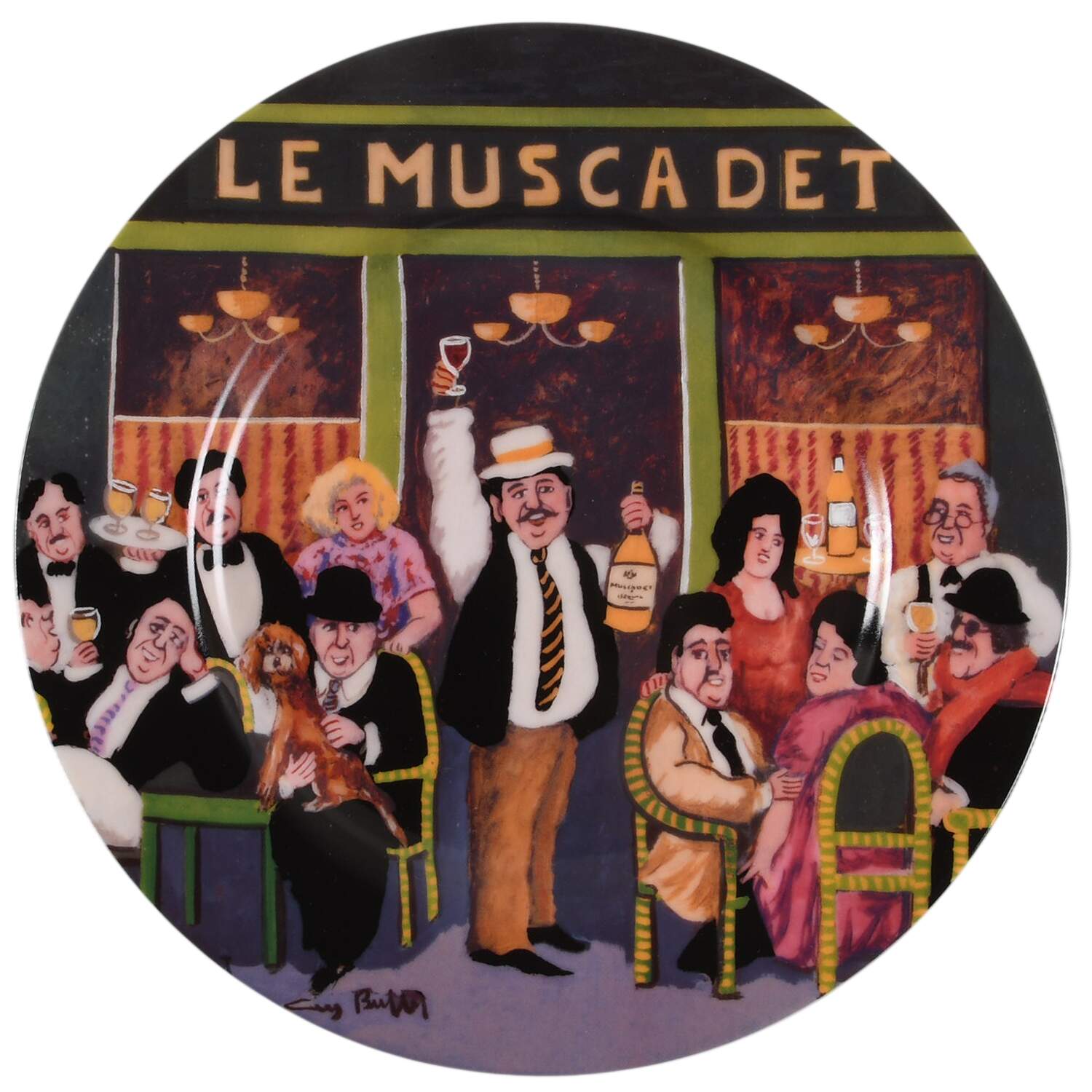 Tuscan Storefronts Salad Plate by Guy Buffet-1