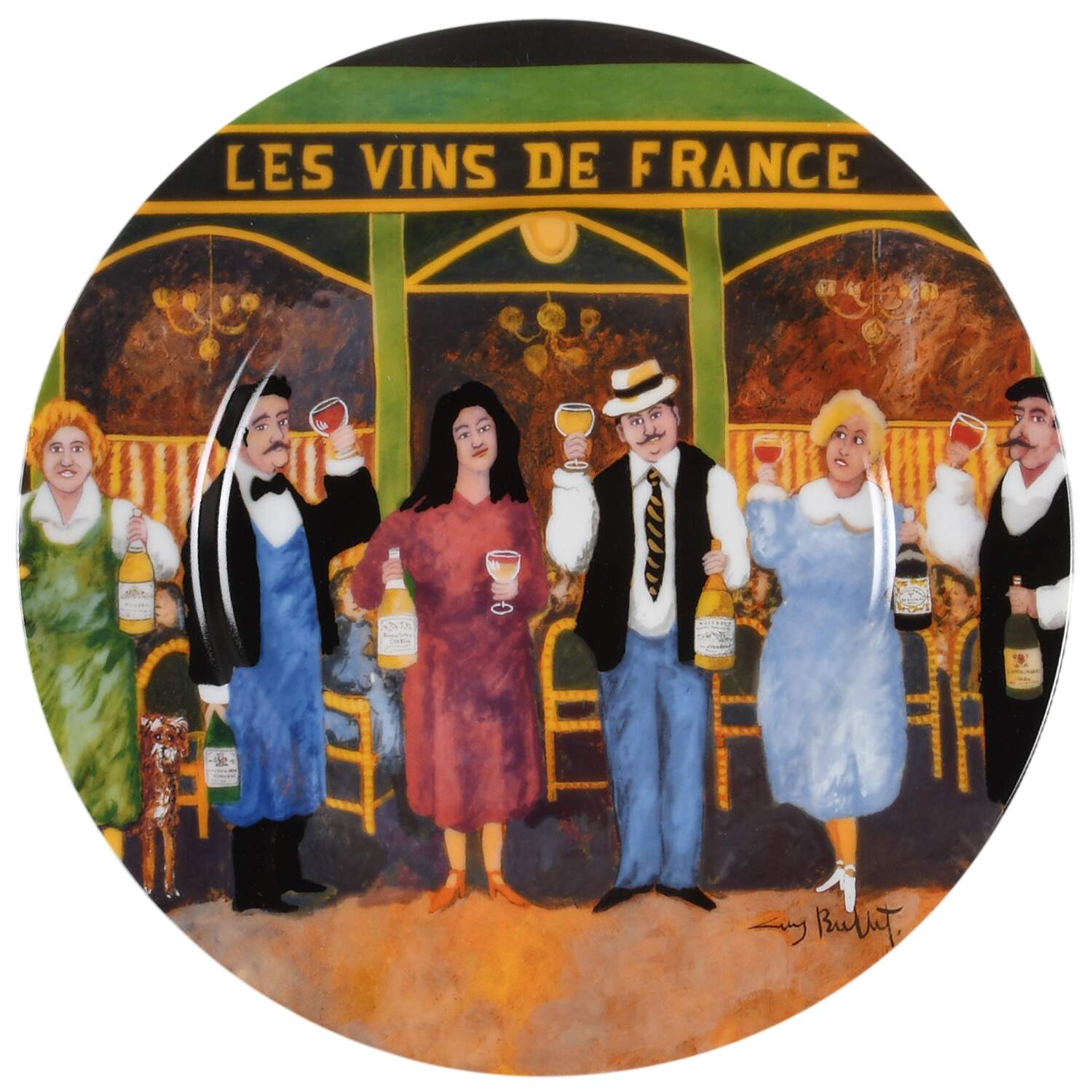 Tuscan Storefronts Salad Plate by Guy Buffet-1