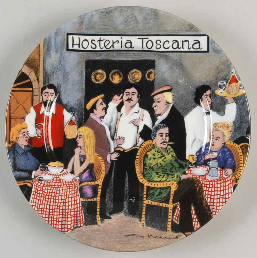 Tuscan Storefronts Salad Plate by Guy Buffet-1