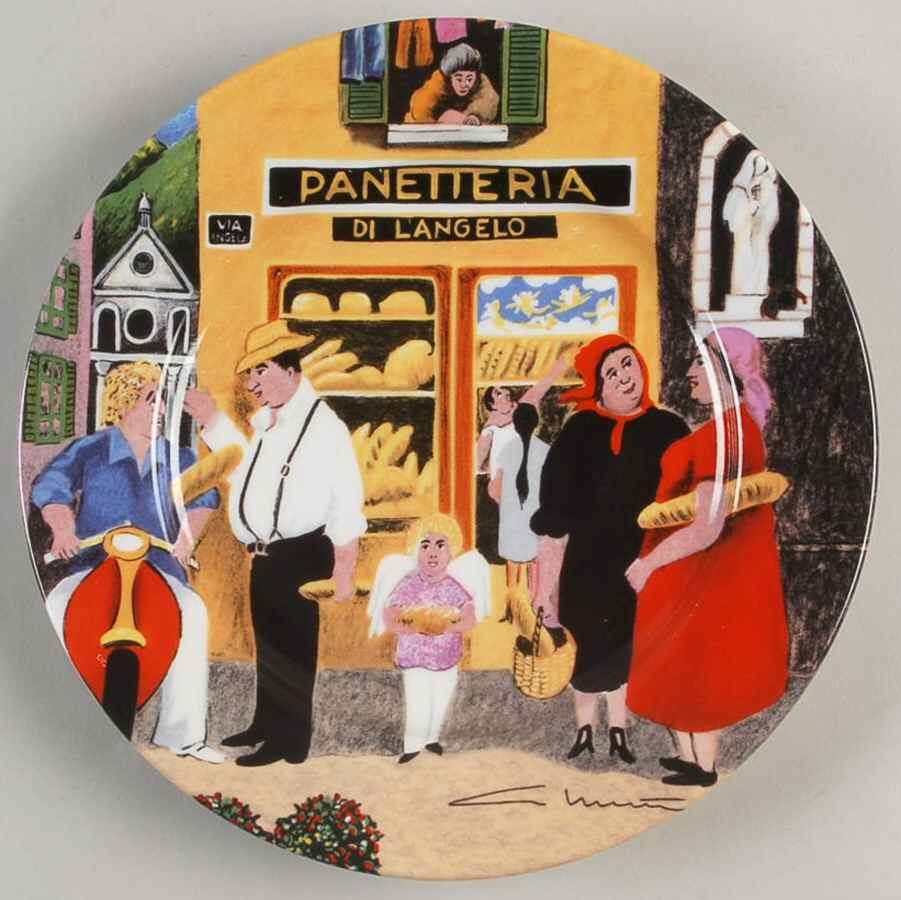 Tuscan Storefronts Salad Plate by Guy Buffet-1