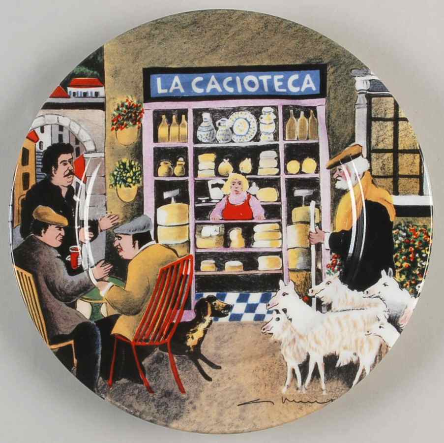 Tuscan Storefronts Salad Plate by Guy Buffet-1