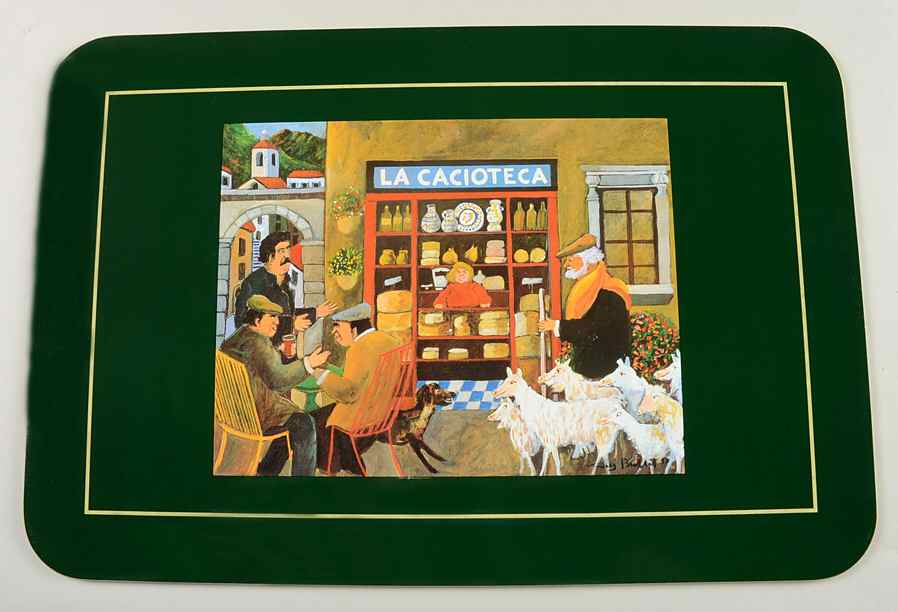 Tuscan Storefronts Corkboard Placemat by Guy Buffet-1