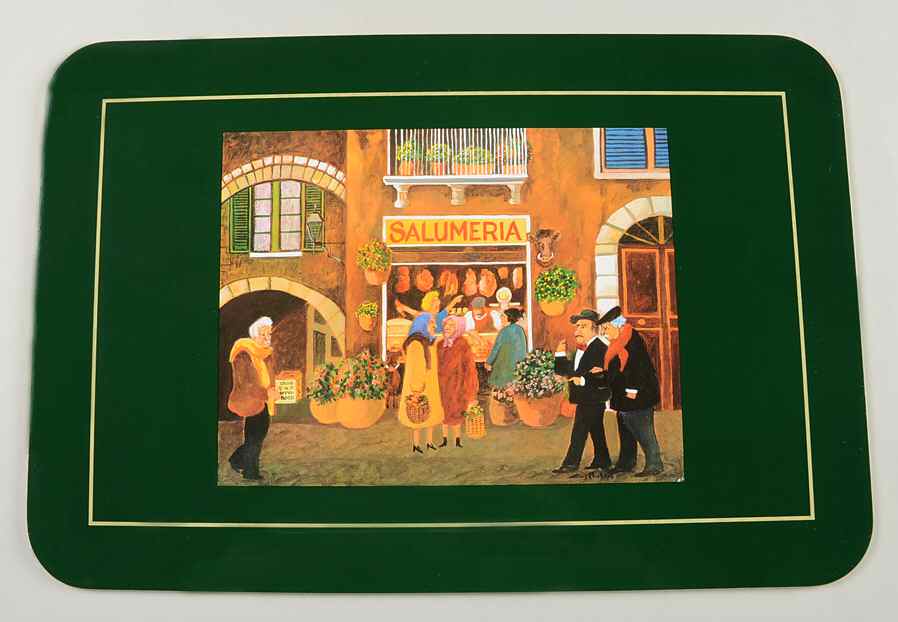 Tuscan Storefronts Corkboard Placemat by Guy Buffet-1