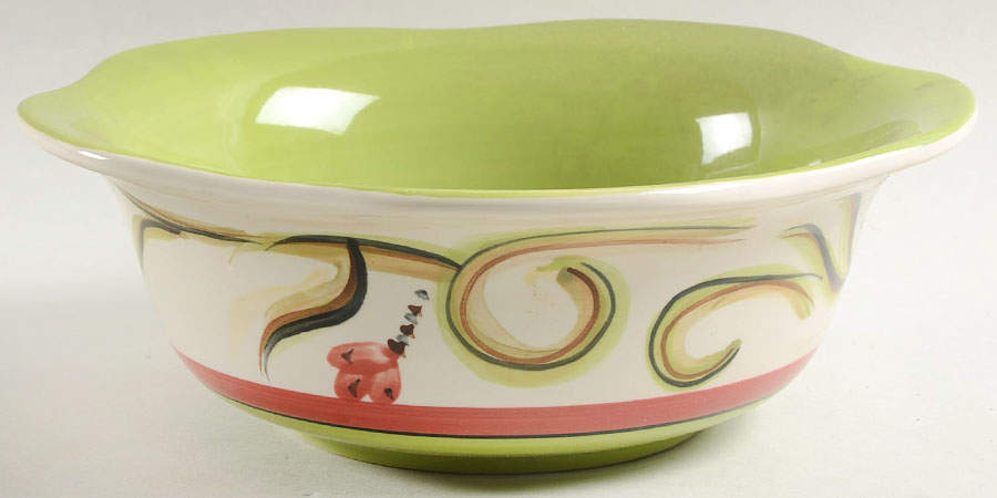 Honeysuckle 9" Scalloped Bowl by Gail Pittman-1