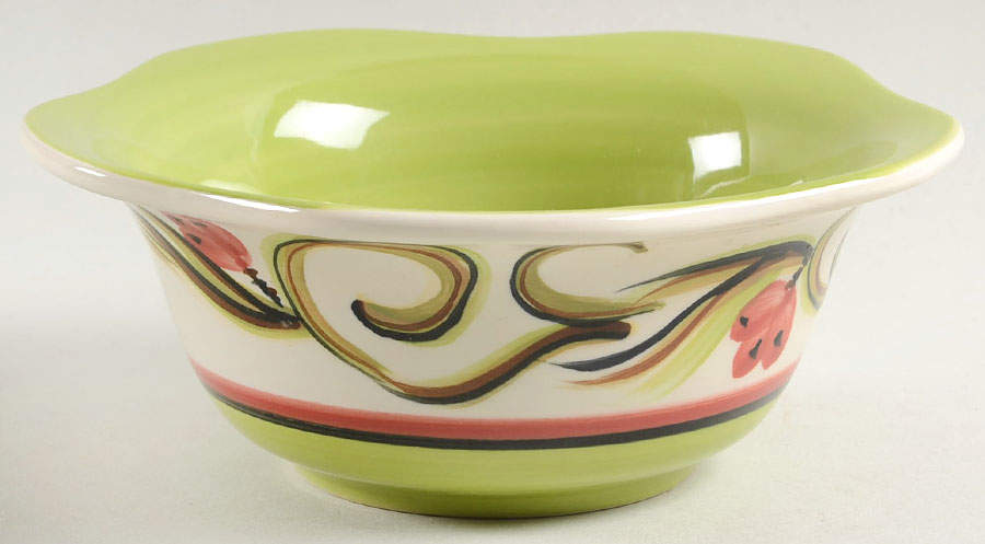 Honeysuckle 6" Scalloped Bowl by Gail Pittman-1