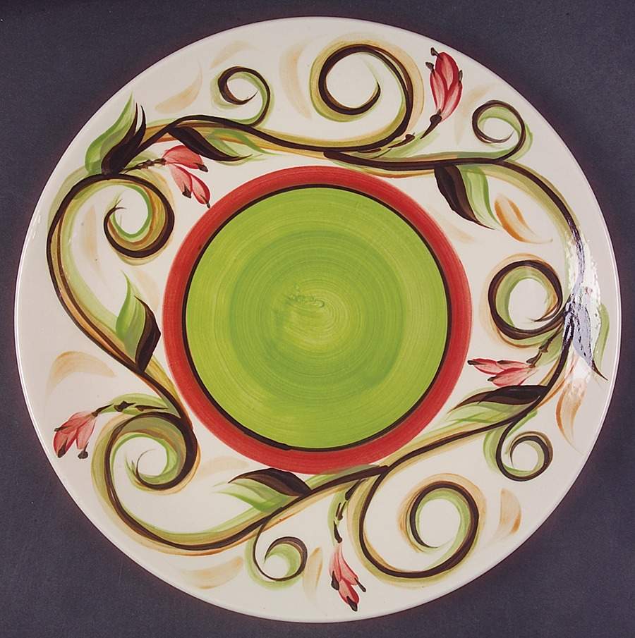 Honeysuckle Large Dinner Plate by Gail Pittman-1