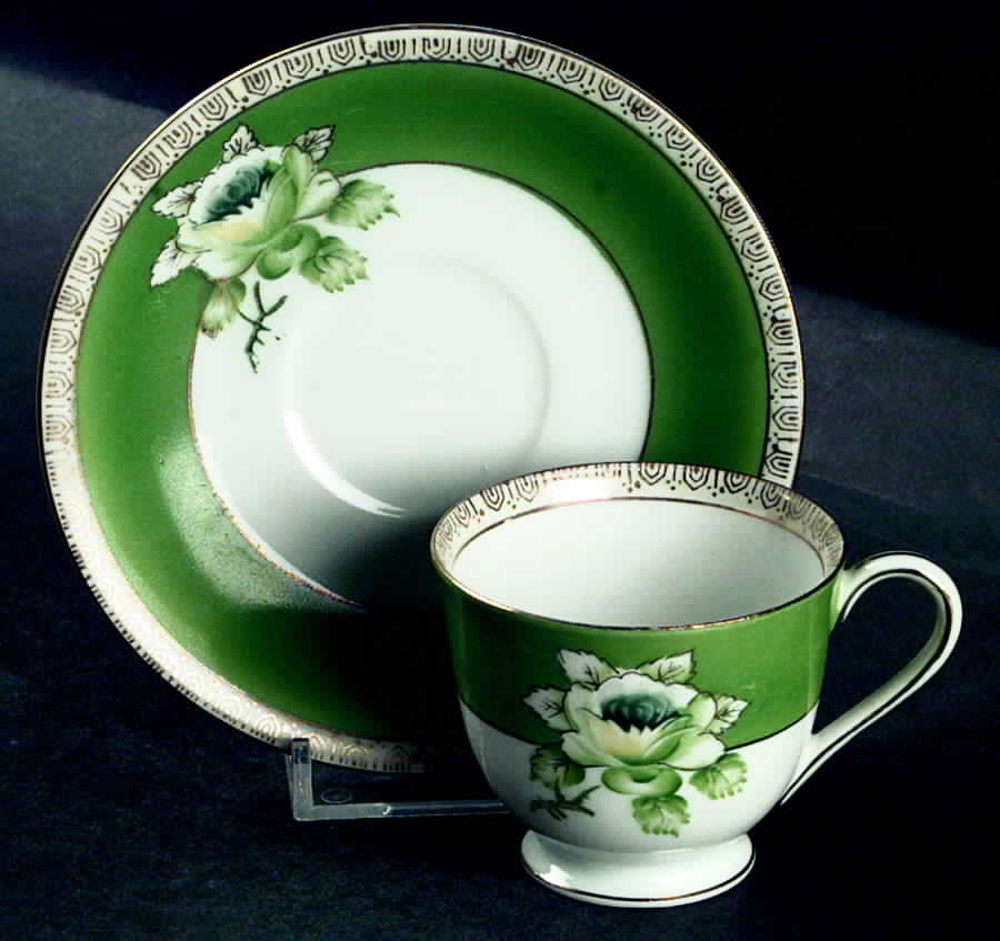 GOC29 Footed Demitasse Cup & Saucer Set by Gold China-1
