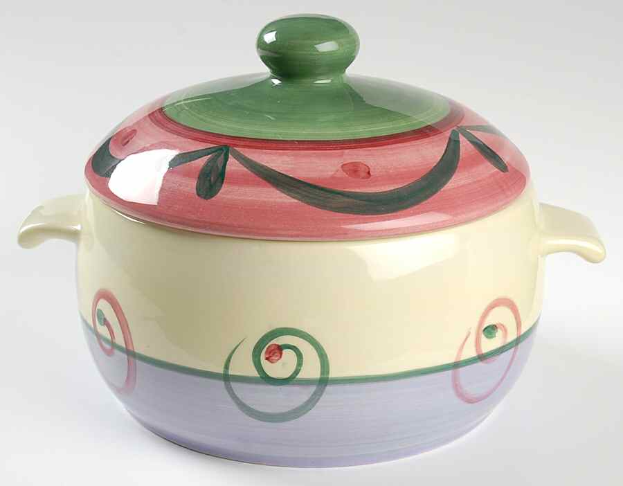 Street Party 3 Quart Round Covered Casserole by Gail Pittman-1