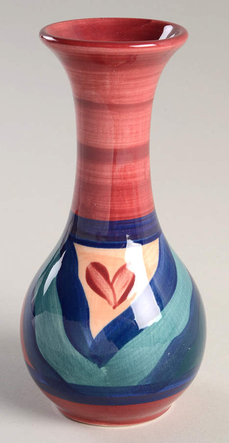 Red Azalea 6" Vase by Gail Pittman-1