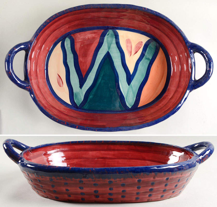 Red Azalea Oval Basket by Gail Pittman-1