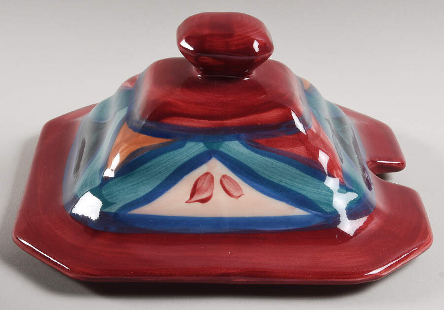 Red Azalea Lid for Tureen by Gail Pittman-1