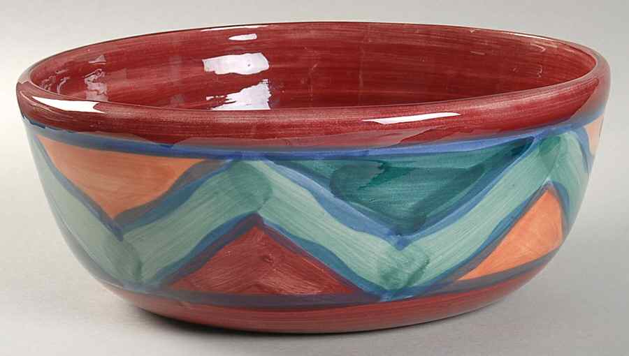Red Azalea 9" Salad Serving Bowl by Gail Pittman-1