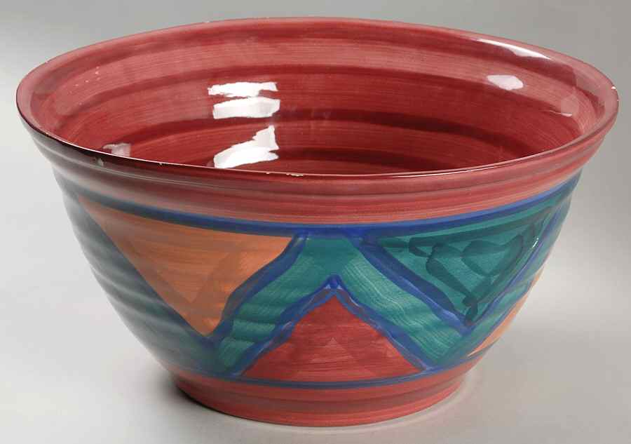 Red Azalea 11" Pasta Serving Bowl by Gail Pittman-1
