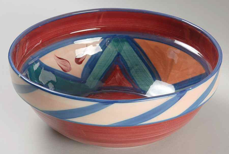 Red Azalea 9" Round Vegetable Bowl by Gail Pittman-1