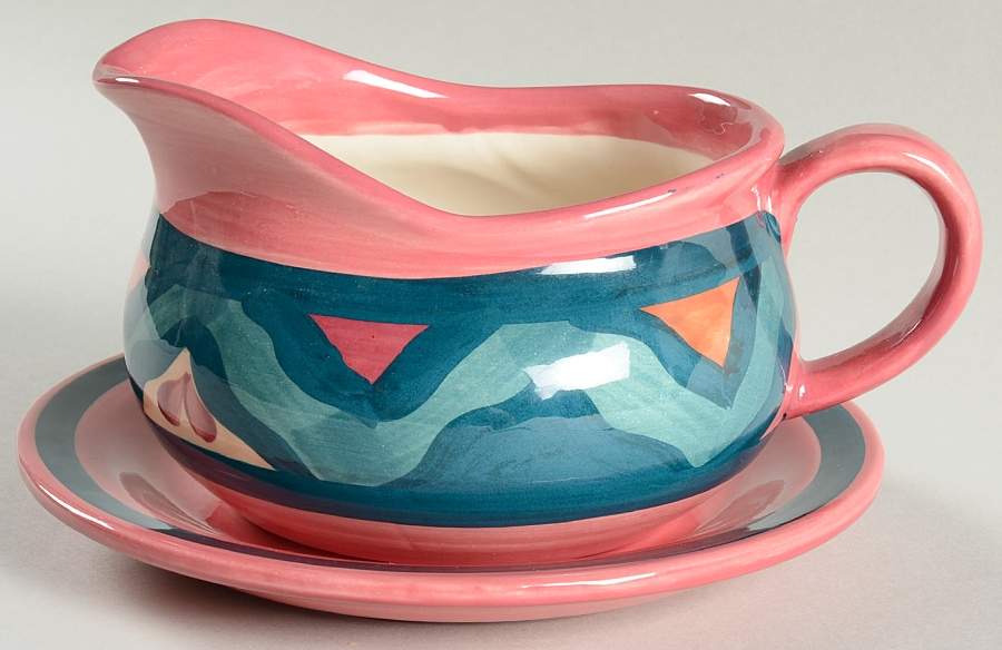 Red Azalea Gravy Boat & Underplate by Gail Pittman-1