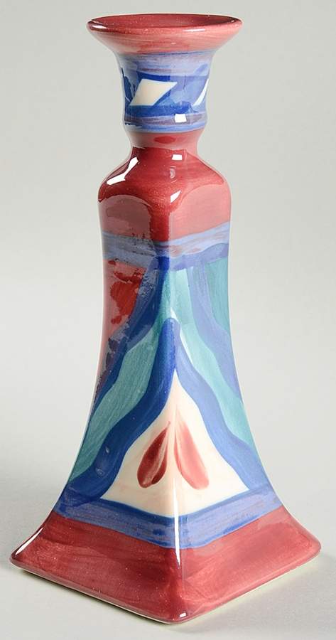 Red Azalea Tall Candlestick by Gail Pittman-1