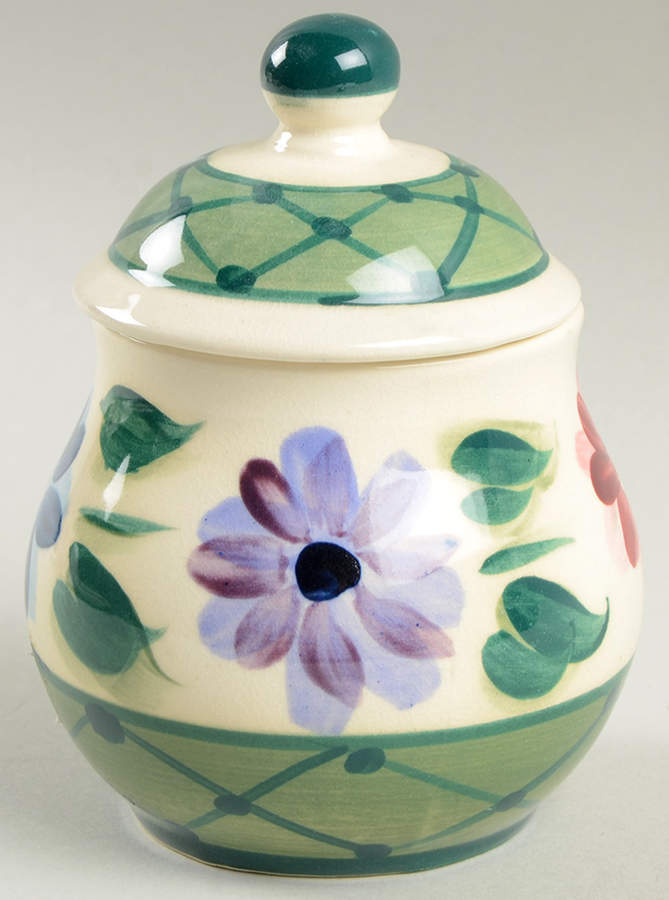 Daisy Chain Sugar Bowl & Lid by Gail Pittman-1