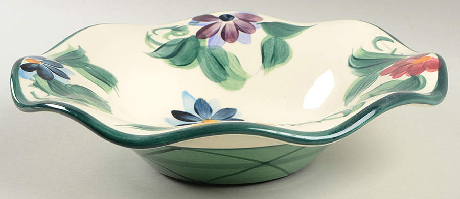 Daisy Chain Large Round Fluted Bowl by Gail Pittman-1