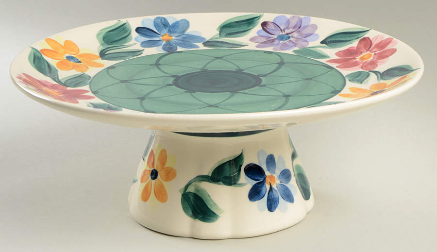 Daisy Chain 12" Diameter Pedestal Cake Stand by Gail Pittman-1