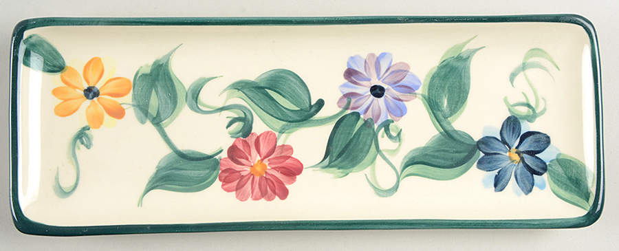 Daisy Chain Rectangular Tray 11" by Gail Pittman-1